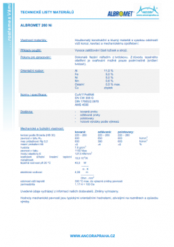 technické listy materiálů albromed