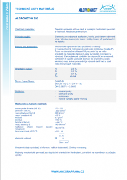 technické listy materiálů albromed